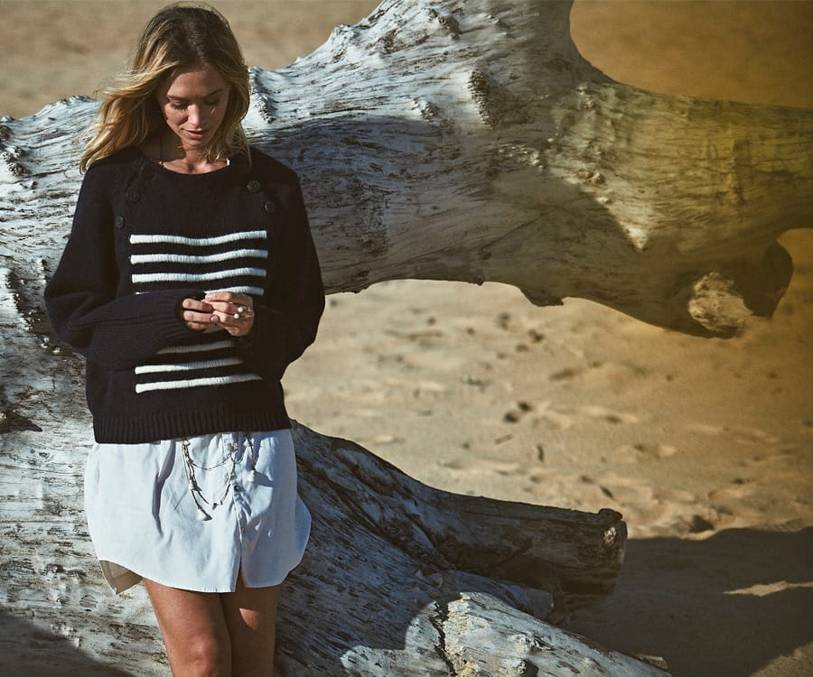 Pull Marinière de créateur éco responsable
