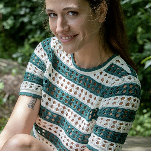 Pull RIVAGE naturel/feuille
