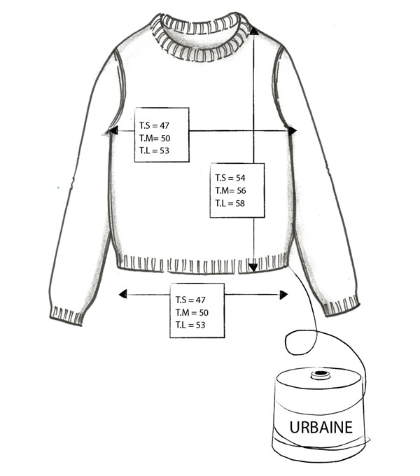 Correspondance de tailles de la veste URBAINE