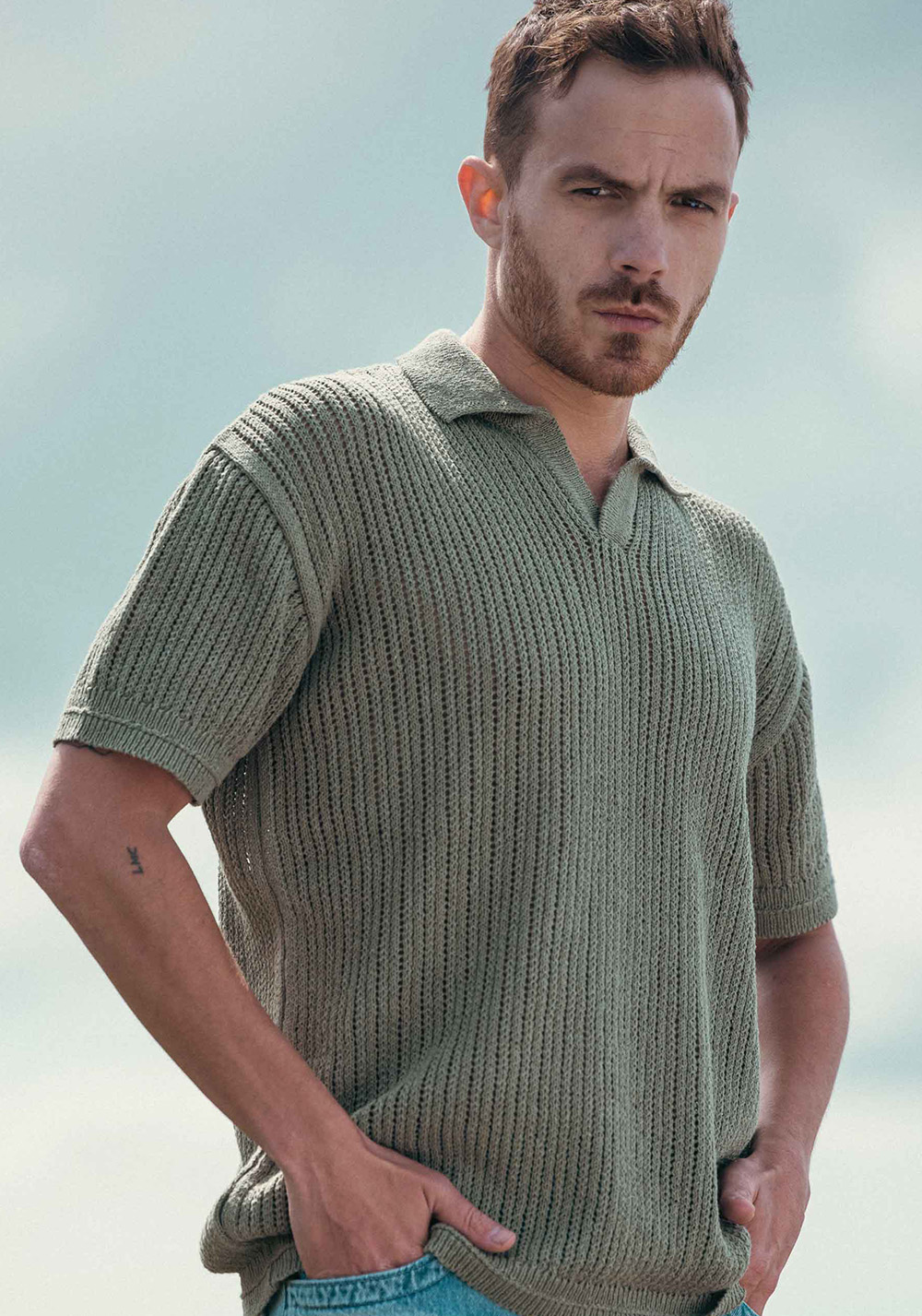 pull “PAS A PAS” vert tilleul - Coton recyclé
