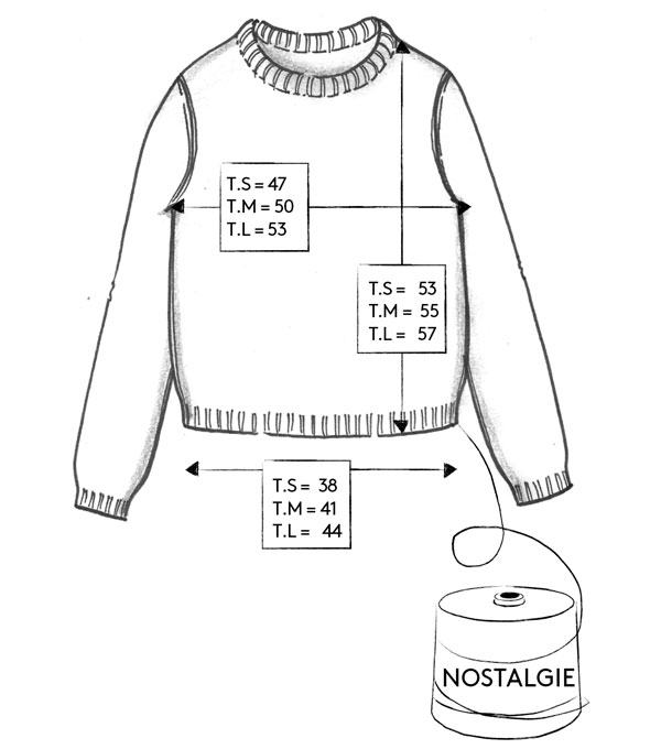 Correspondance de tailles du pull NOSTALGIE
